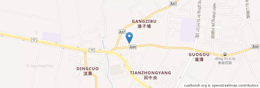 Mapa de ubicacion de 五鮮級平價鍋物 en Taïwan, Kaohsiung, 林園區.
