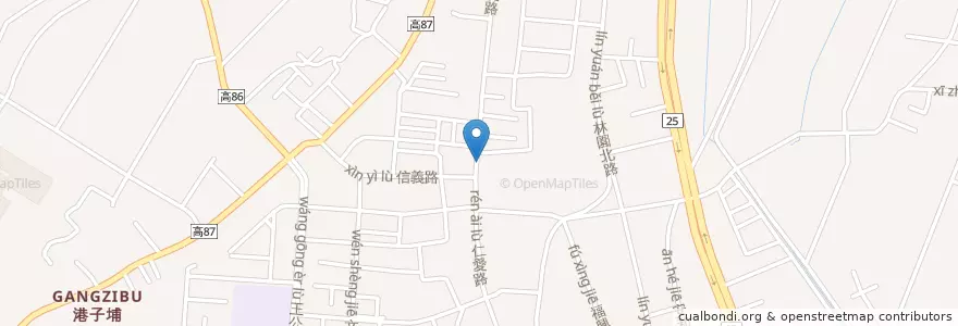 Mapa de ubicacion de 古早味蛋餅 en تايوان, كاوهسيونغ, 林園區.