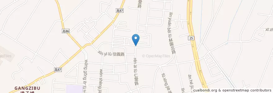 Mapa de ubicacion de 素食鹽酥雞 en Tayvan, Kaohsiung, 林園區.