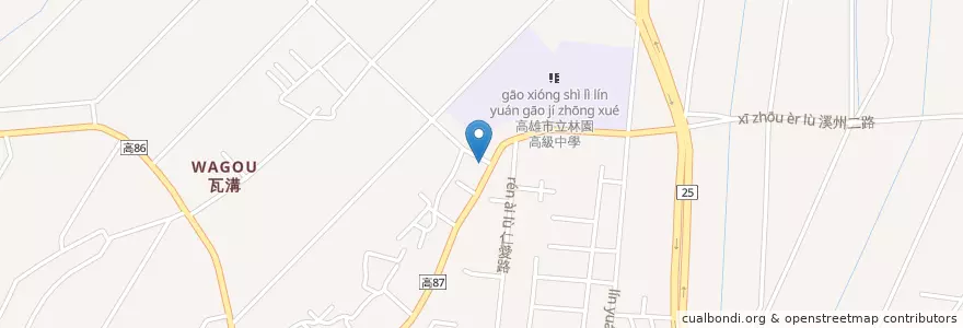 Mapa de ubicacion de 京禾日式拉麵 en Тайвань, Гаосюн, 林園區.