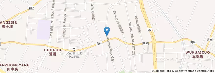 Mapa de ubicacion de 倆爽参雞蛋糕 en Taiwan, Kaohsiung, Distretto Di Linyuan.