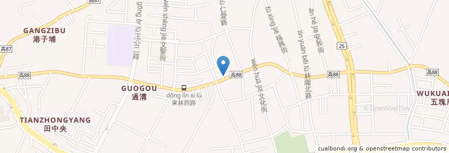 Mapa de ubicacion de 小麟牛排村 en تایوان, کائوهسیونگ, 林園區.
