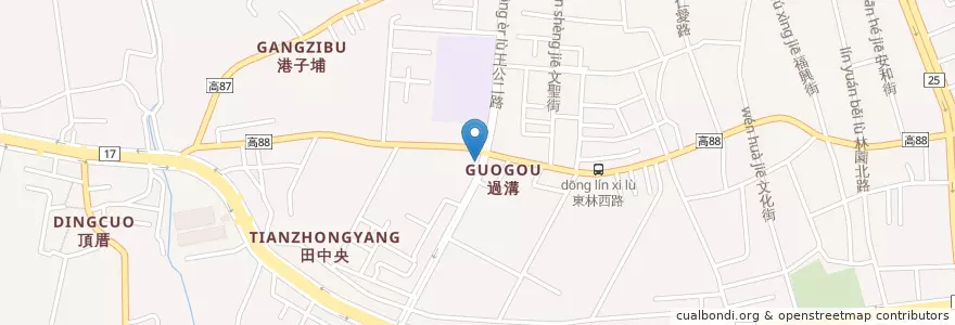 Mapa de ubicacion de 御丼燒 en 台湾, 高雄市, 林園区.