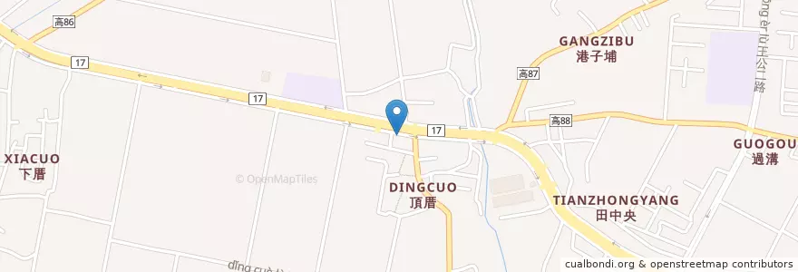 Mapa de ubicacion de 早安美芝城 en Taiwan, Kaohsiung, Distretto Di Linyuan.