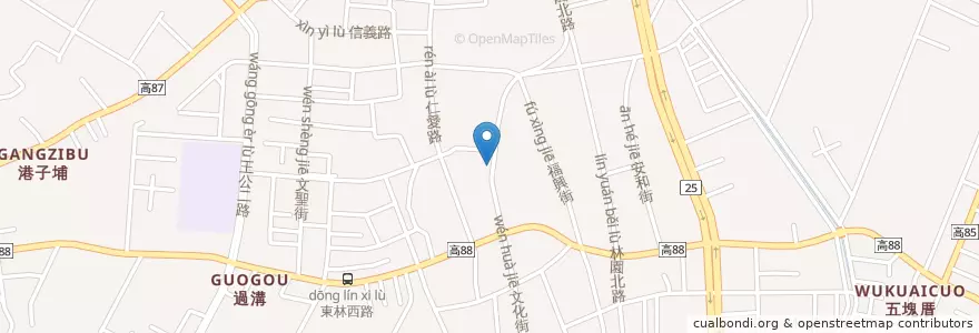 Mapa de ubicacion de 小上海香酥雞 en تايوان, كاوهسيونغ, 林園區.
