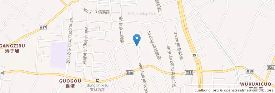 Mapa de ubicacion de 𡘙師傅便當專賣店 en تايوان, كاوهسيونغ, 林園區.