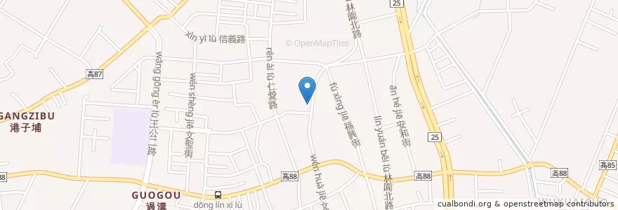 Mapa de ubicacion de 洪師父燒臘 en Tayvan, Kaohsiung, 林園區.