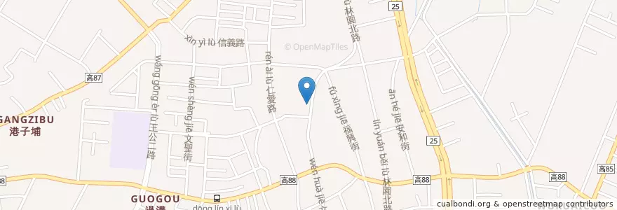 Mapa de ubicacion de 口味羊肉爐 en تايوان, كاوهسيونغ, 林園區.