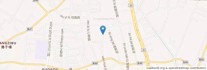 Mapa de ubicacion de 微笑檸檬香草雞排 en تايوان, كاوهسيونغ, 林園區.