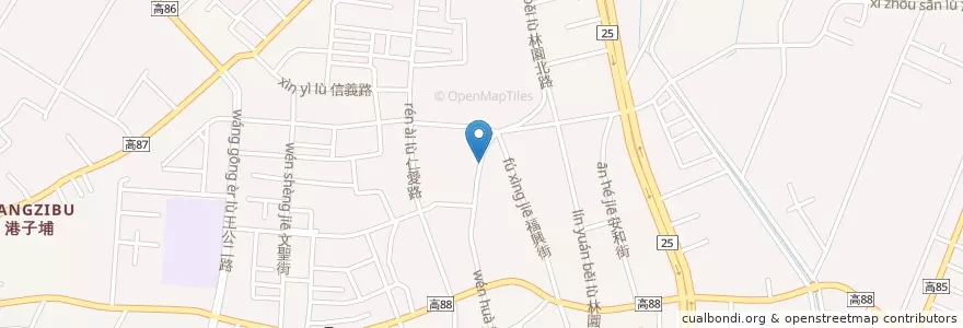 Mapa de ubicacion de 憶春風麵館 en Taiwan, Kaohsiung, 林園區.