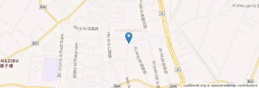 Mapa de ubicacion de 百雪冰品 en Tayvan, Kaohsiung, 林園區.