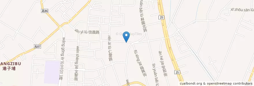 Mapa de ubicacion de 林園北港香菇肉羮 en تايوان, كاوهسيونغ, 林園區.