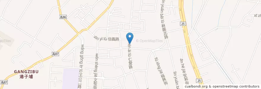 Mapa de ubicacion de 拉亞漢堡 en Tayvan, Kaohsiung, 林園區.