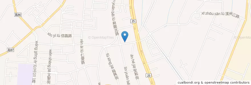Mapa de ubicacion de 咕咕香雞排 en Taiwan, Kaohsiung, 林園區.