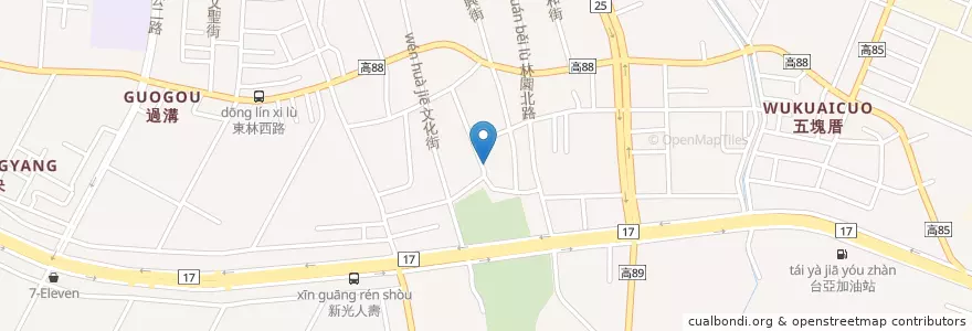 Mapa de ubicacion de 金滿台越小吃 en 臺灣, 高雄市, 林園區.