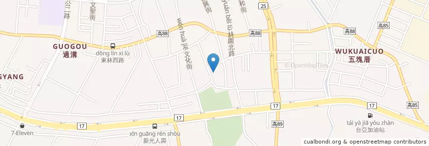 Mapa de ubicacion de 美心宵夜 en 타이완, 가오슝시, 린위안구.