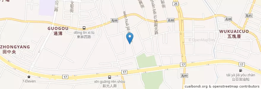 Mapa de ubicacion de 真味燒肉飯 en 타이완, 가오슝시, 린위안구.