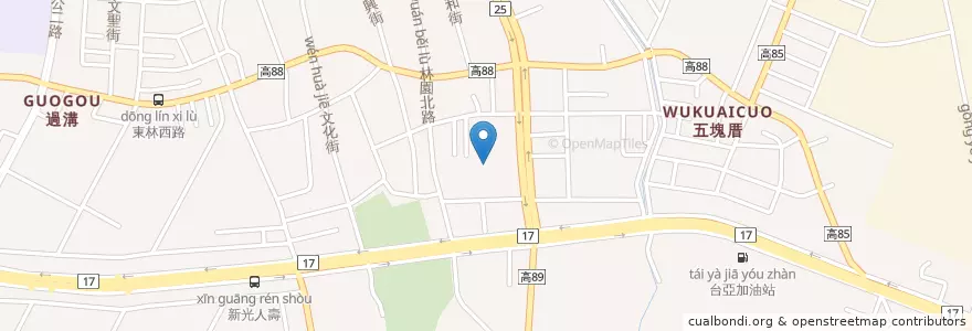 Mapa de ubicacion de 戰鬥雞 en Taïwan, Kaohsiung, 林園區.
