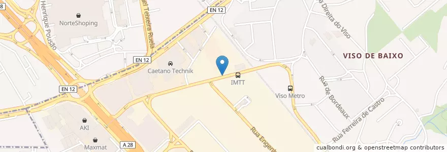 Mapa de ubicacion de Vidrão en 葡萄牙, 北部大區, Área Metropolitana Do Porto, Porto, Matosinhos.