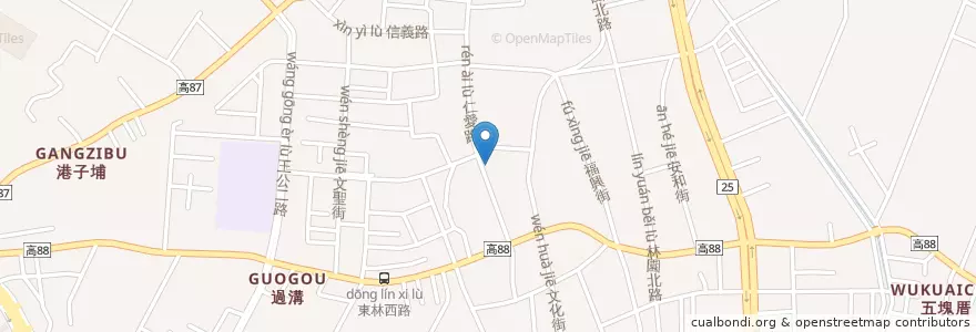 Mapa de ubicacion de 迷辣者臭臭鍋 en تايوان, كاوهسيونغ, 林園區.