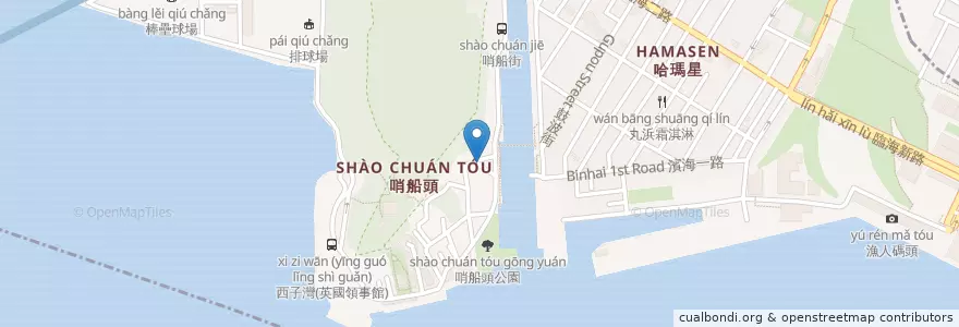 Mapa de ubicacion de 拉麵屋 en Taiwan, Kaohsiung, Gushan District.