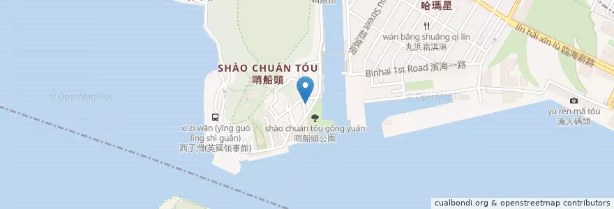 Mapa de ubicacion de 西岸手作 en 타이완, 가오슝시, 구산 구.