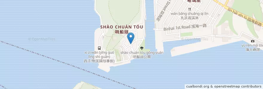 Mapa de ubicacion de 餓魔牛排館 en Taiwán, Kaohsiung, 鼓山區.