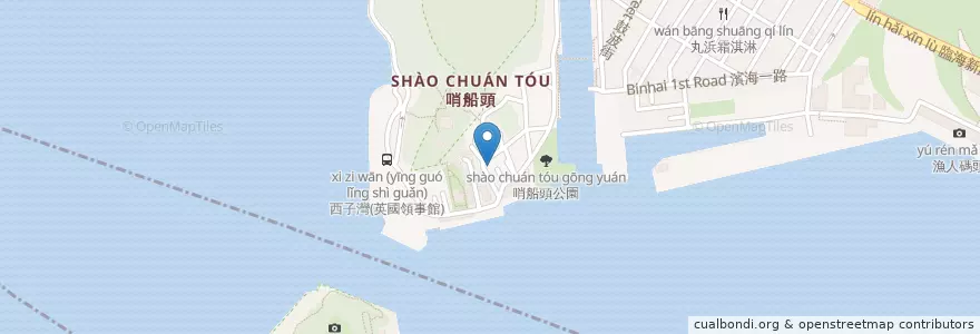 Mapa de ubicacion de 1口香香 en 타이완, 가오슝시, 구산 구.