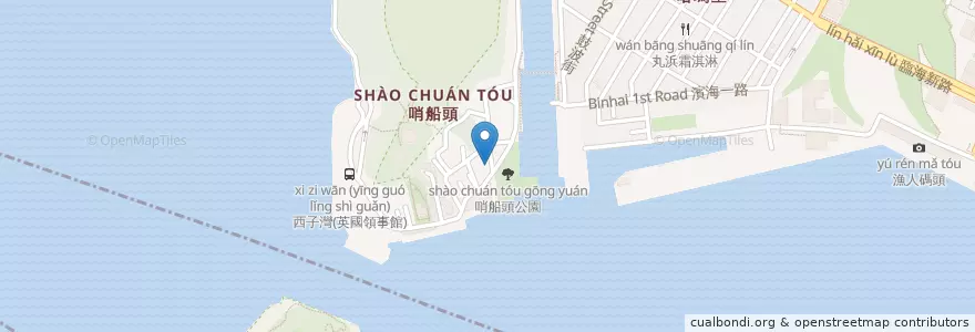 Mapa de ubicacion de 壽山黑輪 en Taiwan, Kaohsiung, 鼓山區.