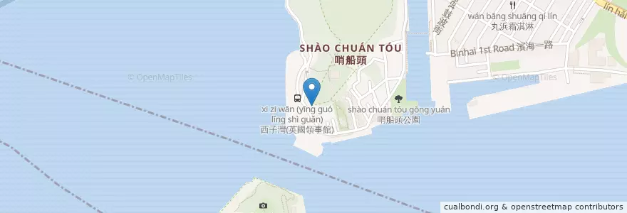 Mapa de ubicacion de 貝殼情人 en Taiwan, Kaohsiung.