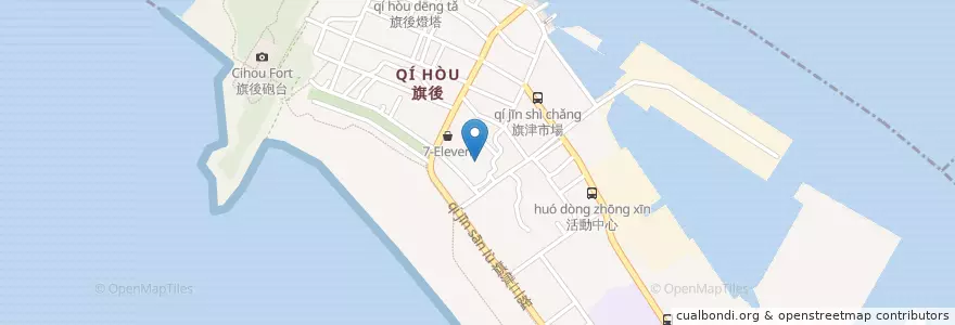 Mapa de ubicacion de 沐金桂圓紅棗 en Tayvan, Kaohsiung, 旗津區.