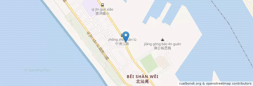 Mapa de ubicacion de 斗六冰城 en Taiwan, Kaohsiung, 旗津區.