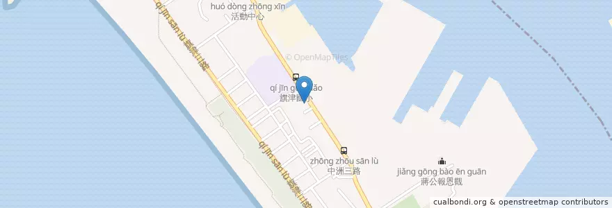 Mapa de ubicacion de 海洋城排骨 en Taiwan, Kaohsiung, Qijin District.