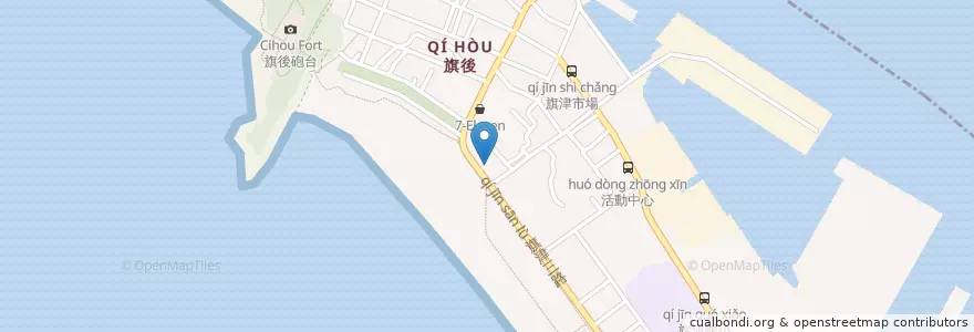 Mapa de ubicacion de 旗海園 en Тайвань, Гаосюн, 旗津區.