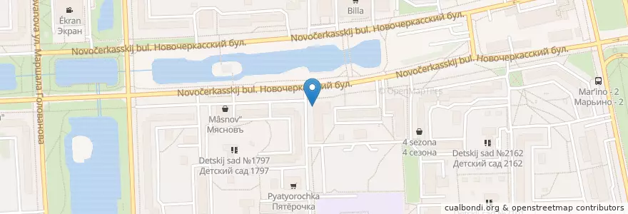 Mapa de ubicacion de Аптеки столицы en Russia, Distretto Federale Centrale, Москва, Юго-Восточный Административный Округ, Район Марьино.