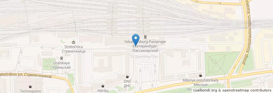 Mapa de ubicacion de Бургер кинг en Rússia, Уральский Федеральный Округ, Свердловская Область, Городской Округ Екатеринбург.