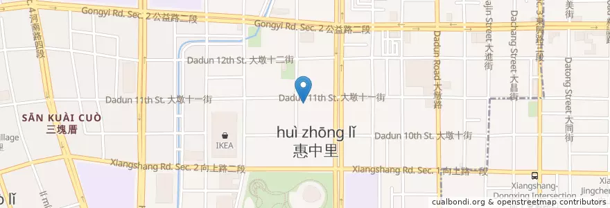 Mapa de ubicacion de 林駿內科診所 en تایوان, تایچونگ, 南屯區.