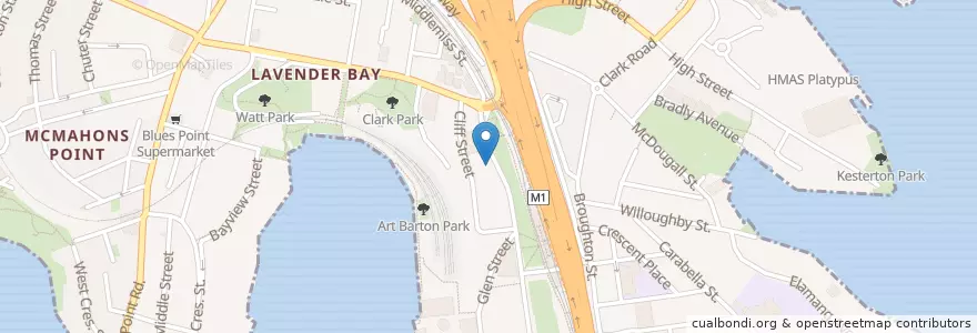 Mapa de ubicacion de Rustic charm en Australia, New South Wales, North Sydney Council, Sydney.