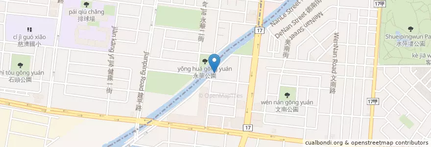 Mapa de ubicacion de 南聲社 en Taiwán, 臺南市.