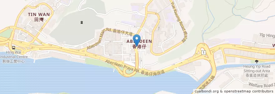 Mapa de ubicacion de 東亞銀行 BEA en China, Cantão, Hong Kong, Ilha De Hong Kong, Novos Territórios, 南區 Southern District.
