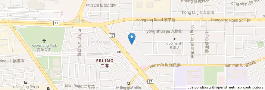 Mapa de ubicacion de 李家小館 en Taïwan, Kaohsiung, 小港區.