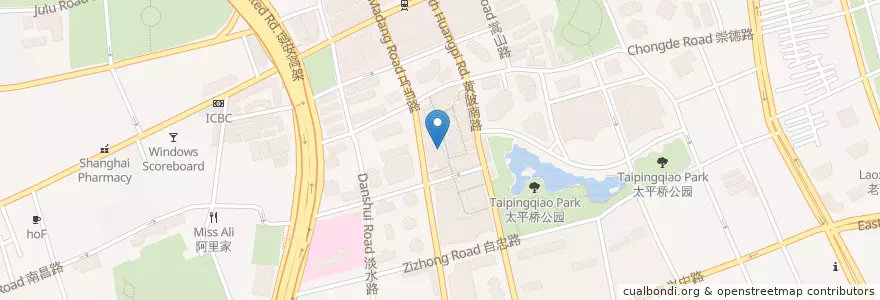 Mapa de ubicacion de Meanwhile en Китай, Шанхай, Хуанпу.