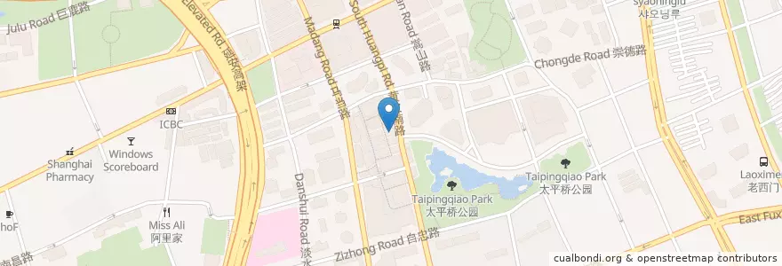 Mapa de ubicacion de Greyhound en 中国, 上海市, 黄浦区.