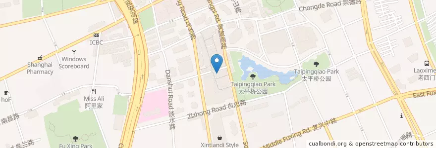 Mapa de ubicacion de Lion en Cina, Shanghai, Distretto Di Huangpu.