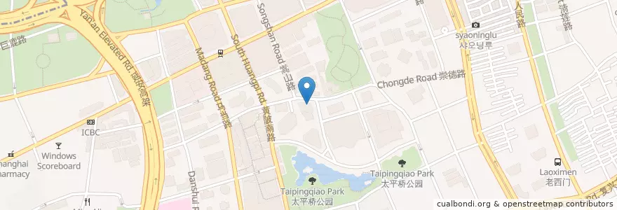 Mapa de ubicacion de VGear en چین, شانگهای, منطقه هوانگ‌پو، شانگهای.