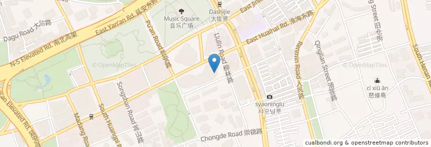Mapa de ubicacion de Pacific Coffee en China, Xangai, Huangpu.