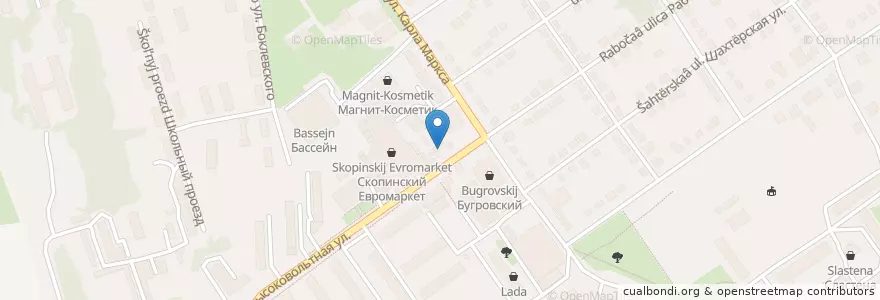 Mapa de ubicacion de Надежда-Фарм en Russie, District Fédéral Central, Oblast De Riazan, Городской Округ Скопин, Скопинский Район.