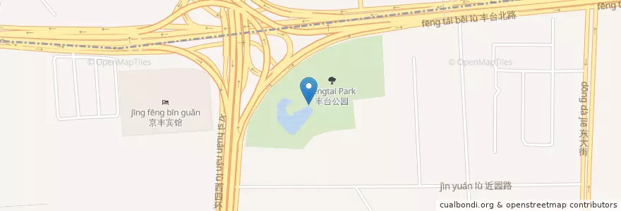 Mapa de ubicacion de 游船码头 en China, Beijing, Hebei, 丰台区.