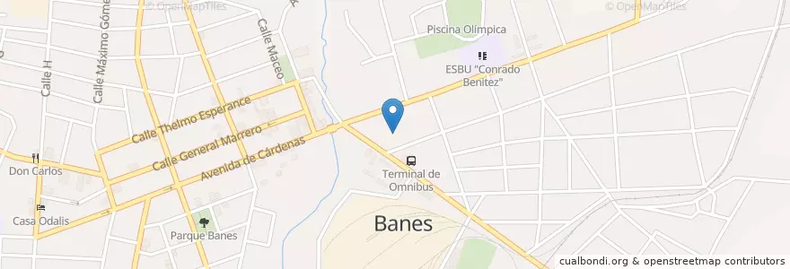 Mapa de ubicacion de Comedor y Cafetería en Küba, Holguín, Banes, Ciudad De Banes.