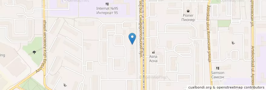 Mapa de ubicacion de Доктор Столетов en Russie, District Fédéral Central, Moscou, Юго-Западный Административный Округ, Район Зюзино.